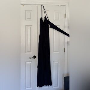 Windsor Ashley Sleeveless Bow Mermaid Formal Dress- Navy S- NEW WITH TAGS